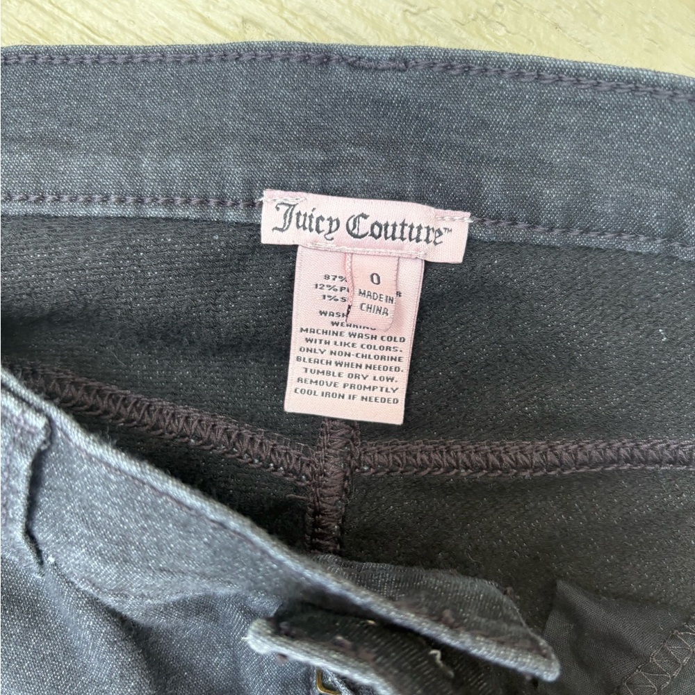 Juicy Couture Black Skinny Low-Rise Jeans, Size: 0 - Picture 6 of 9
